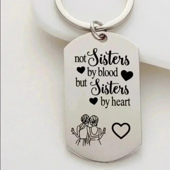 🆕Sisters  Lettering Stainless Steel Keychain🆕 - Picture 1 of 2